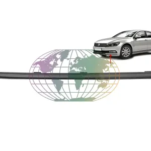 Voorbumperlijst onder zwart (rechts) Volkswagen Passat 11/14-09/19 Authentiek