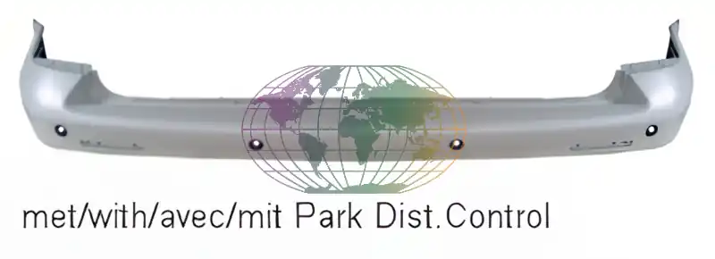 Achterbumper t5 primer+gaten pdc Volkswagen Transporter T5/Carav./Multivan 03/03-10/09 Nieuwe Collectie