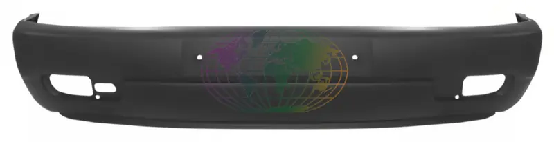 Voorbumper zwart generfd + mistlampgat. Volkswagen Transporter/Carav./Multivan 08/96-01/03 Seizoensaanbieding